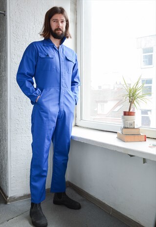 Vintage Blue Unisex Worker Boiler Suit
