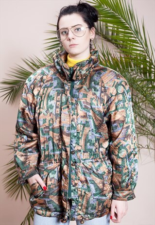 VINTAGE 80S / EARLY 90S COLOURFUL OVERSIZED PARKA