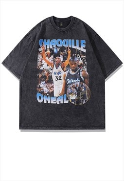 Shaquille O'Neal t-shirt basketball tee retro sports top 
