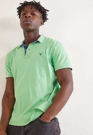 VINTAGE GANT SHORT SLEEVE POLO TOP GREEN