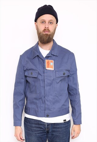VINTAGE BLUE-GREY WORK/CHORE JACKET COAT