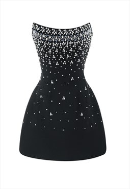 Amelia starry embellished off shoulder dress