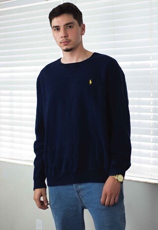 VINTAGE POLO RALPH LAUREN SWEATSHIRT JUMPER LOGO 90S XL 22.1