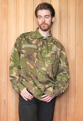 VINTAGE GREEN CAMO ARMY SHIRT