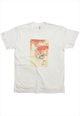 Ohara Koson Bird on Branch T-Shirt Vintage Japanese Art