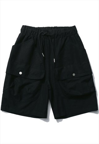 TRENDY SOLID COLOR STRAIGHT ALL-MATCH SHORTS