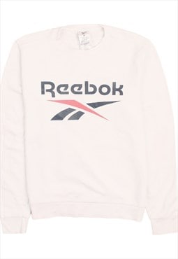 Vintage 90's Reebok Sweatshirt Spellout Crew Neck White