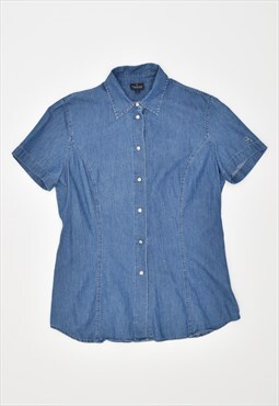 Vintage 90's Trussardi Shirt Navy Blue