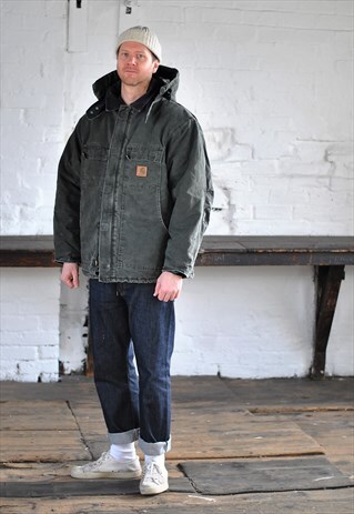 90S CARHARTT HOODED CHORE JACKET