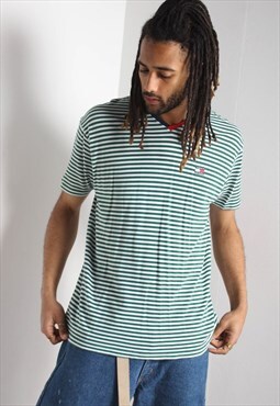 Vintage Tommy Hilfiger Striped T-Shirt Green