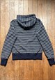 AMERICAN EAGLE OUTFITTERS STRIPED ZIP UP HOODIE 