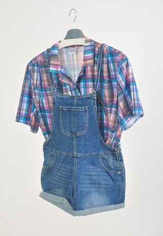 VINTAGE 90S DENIM DUNGAREES SHORTS