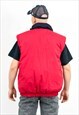 VINTAGE 90S GILET REVERSIBLE PUFFY SLEEVELESS JACKET VEST