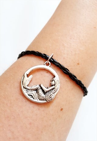MERMAID CHARM BRACELET BLACK