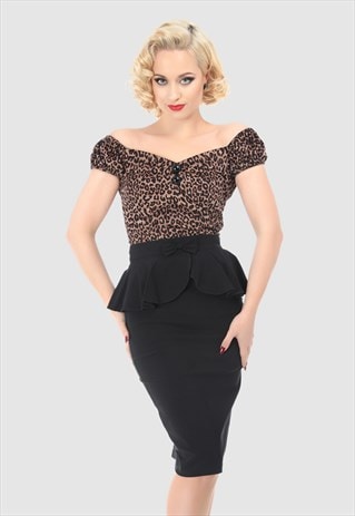 MIDI PEPPER PEPLUM SKIRT