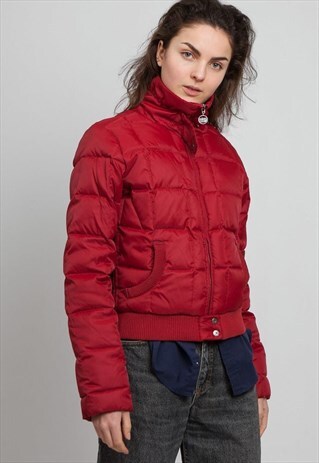 VINTAGE RED REAR TOMMY HILFIGER PUFFER JACKET