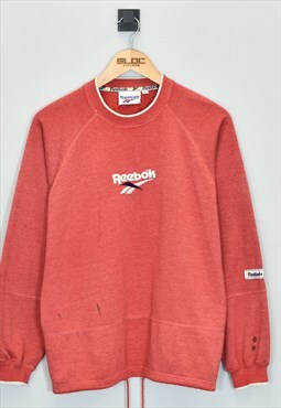 Vintage Reebok Sweatshirt Red Small