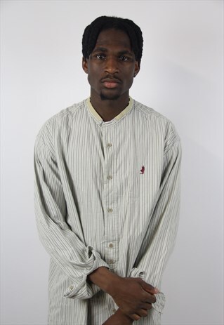 VINTAGE GREY STRIPED SHIRT