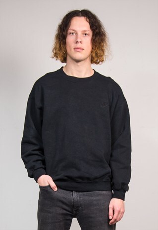 VINTAGE 90'S NIKE BLACK SWEATSHIRT JUMPER
