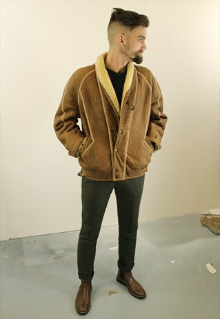 VINTAGE AVIATOR/FLYING JACKET. SHEARLING SHEEP SKIN. UNISEX.