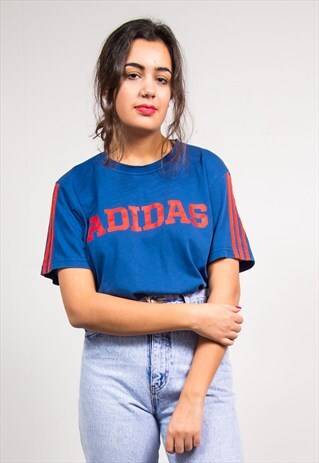 90'S VINTAGE BLUE ADIDAS T-SHIRT