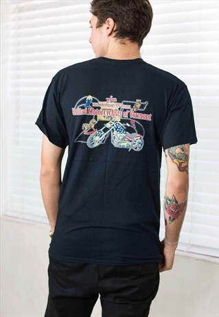 VINTAGE BIKER T-SHIRT 90S M 7.3