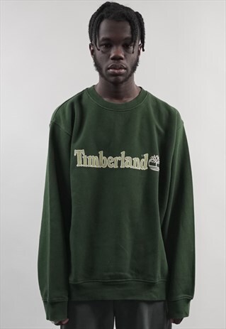 VINTAGE 90'S TIMBERLAND DARK GREEN SWEATSHIRT