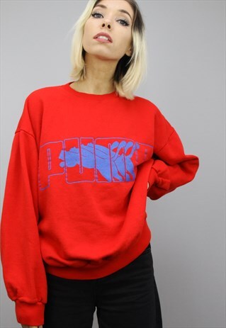 VINTAGE 90S OVERSIZED PUMA SWEATER SWEATSHIRT