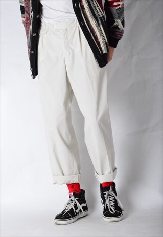 VINTAGE 90S BEIGE MINIMALIST PANTS