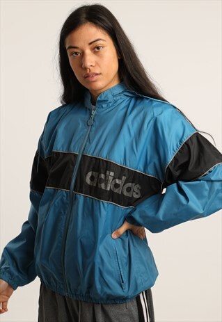 VINTAGE ADIDAS LIGHTWEIGHT SPELLOUT JACKET