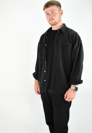 VINTAGE BLACK DENIM LEVI'S SHIRT