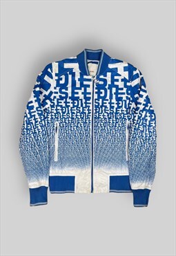 Vintage Diesel All Over Print Jacket in Blue and White