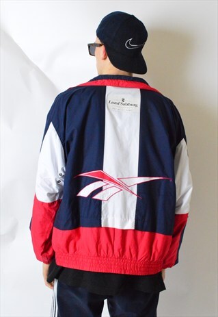 VINTAGE 90S COLOUR BLOCK REEBOK SPORTS JACKET
