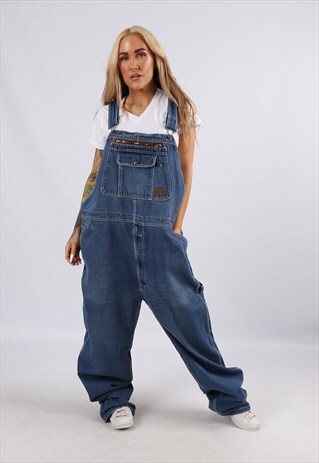 VINTAGE USA SCHMIDT DENIM DUNGAREES PLUS SIZE 22 4XL (J51E)