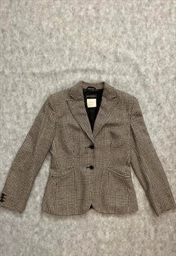 ANTONIO FUSCO Milano Wool blazer jacket with pied de poule 