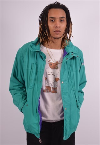 FILA MENS VINTAGE JACKET SMALL GREEN 90S