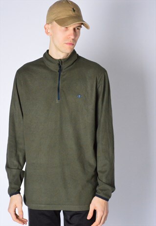 KHAKI CHAMPION LIGHTWEIGHT ZIP UP FLEECE