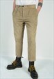 Vintage 90s Corduroy Dad Pants Trousers Beige 
