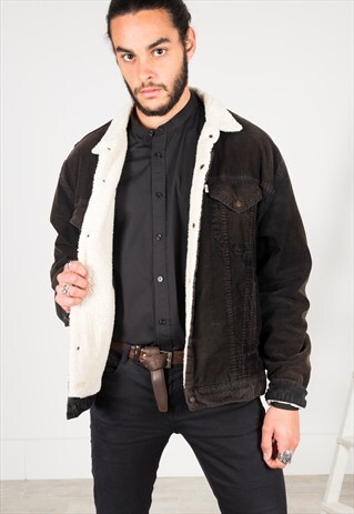 VINTAGE 80S LEVI'S SHERPA DENIM TRUCKER / S0116