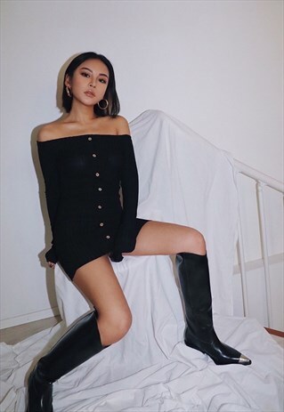 LONG SLEEVE 80S MINI DRESS