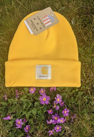 NEW CARHARTT RIBBED KNIT SUNFLOWER BEANIE HAT