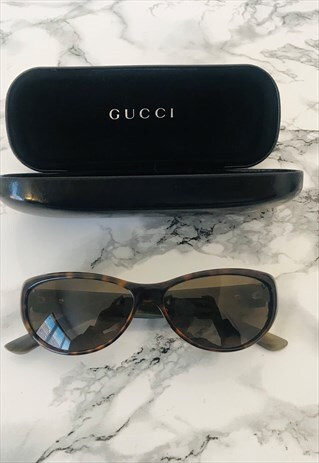 VINTAGE GUCCI 90S TORTOISE SHELL SUNGLASSES
