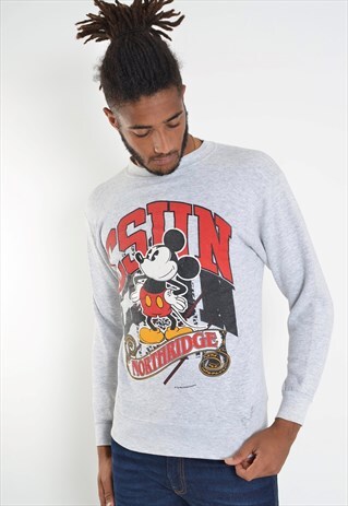 VINTAGE DISNEY MICKEY MOUSE 90'S SWEATSHIRT GREY