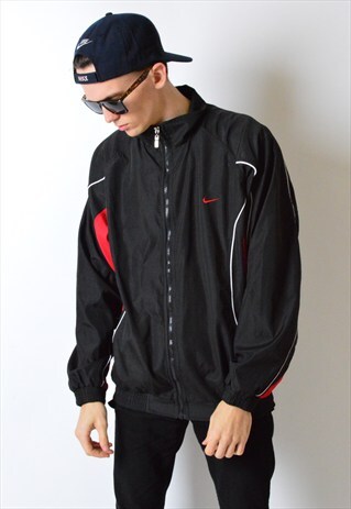 VINTAGE 90S BLACK NIKE TRACK JACKET