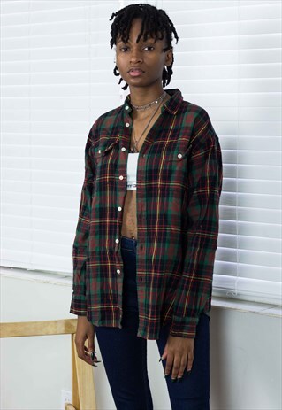 VINTAGE POLO RALPH LAUREN SHIRT FLANNEL 90S L 11.3