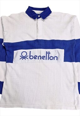 Original 80's Benetton Rugby Shirt Made In Italy Size Medium