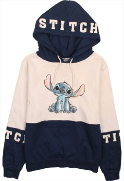 Vintage 90's Disney Hoodie Lil & Stitch Pullover Blue Small