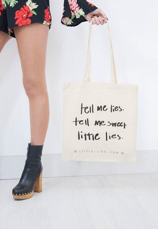 LITTLE LIES CANVAS SHOPPER TOTE