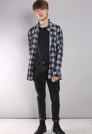 VINTAGE CHECK FLANNEL SHIRT