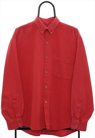 Vintage Red Corduroy Shirt Womens